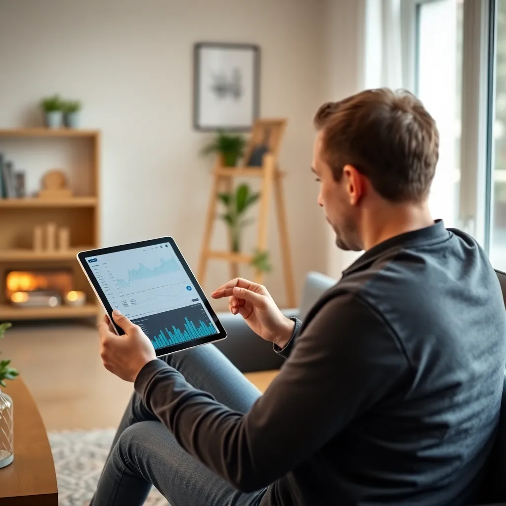 Nederlandse freelancer werkt aan computer thuis