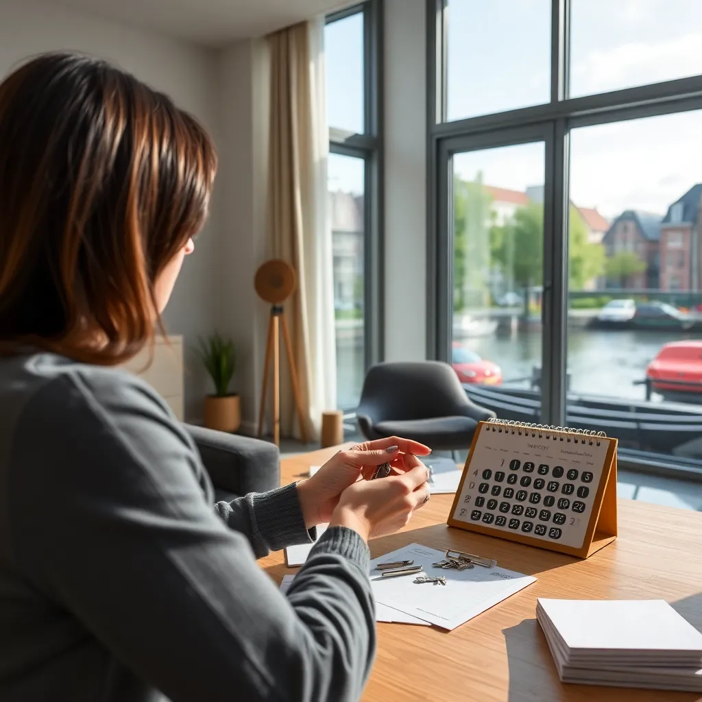 Persoon beheert Airbnb verhuur in Amsterdam