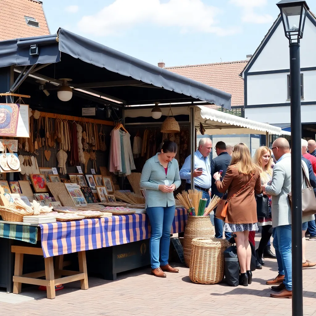 Persoon verkoopt handgemaakte producten op Nederlandse markt